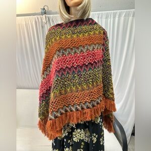 Joe Browns Multicolor Crochet Zigzag Sweater Ponchos
